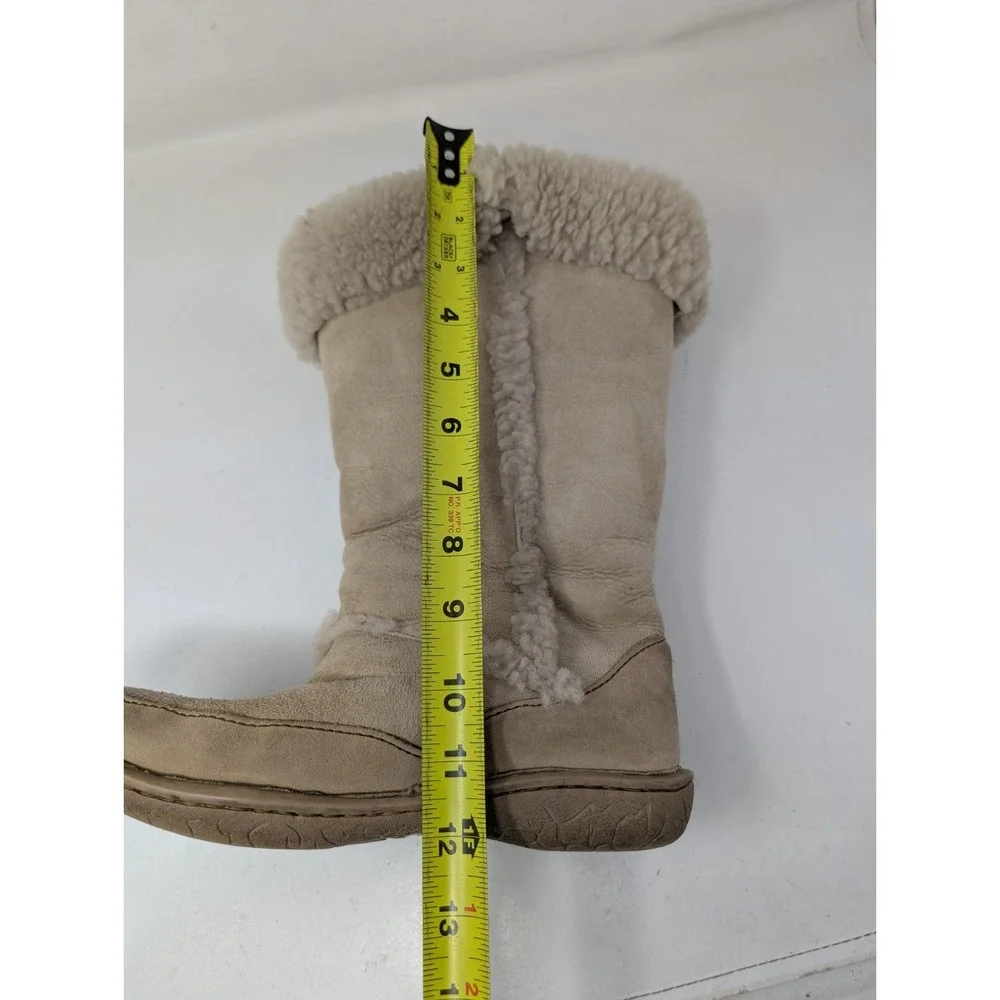 BORN Sheepskin Shearling Boots Women's Size 7 Suede Shilo W01295 Sheepskin VTG‎